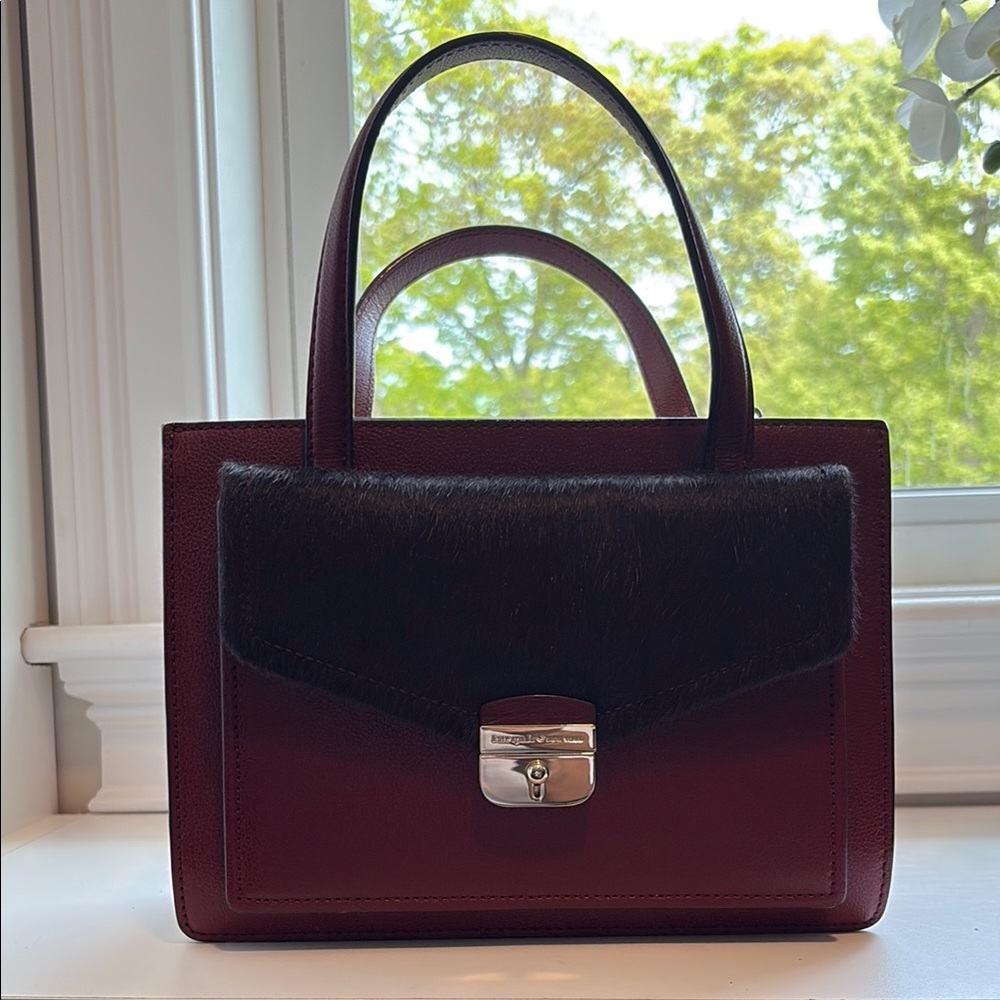 Kate Spade Hyde Place Burgundy and Pink Satchel